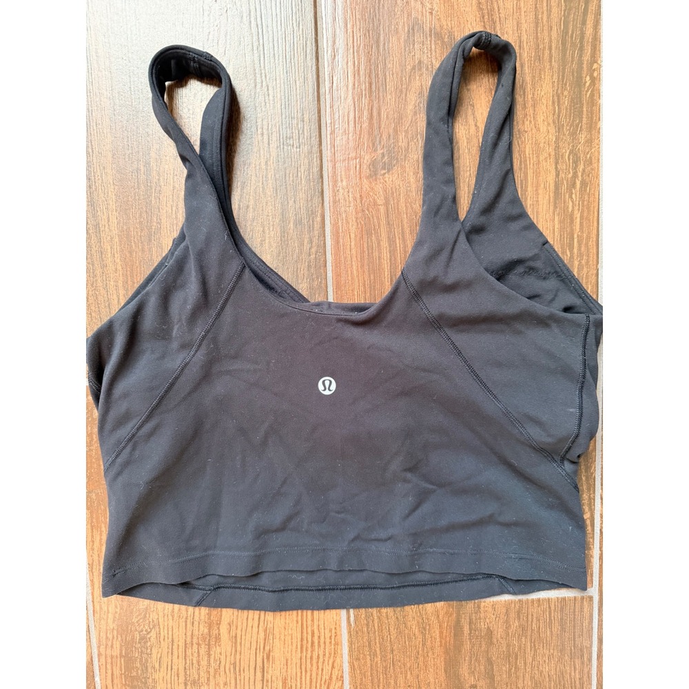 lululemon athletica Black Tank Crop Top